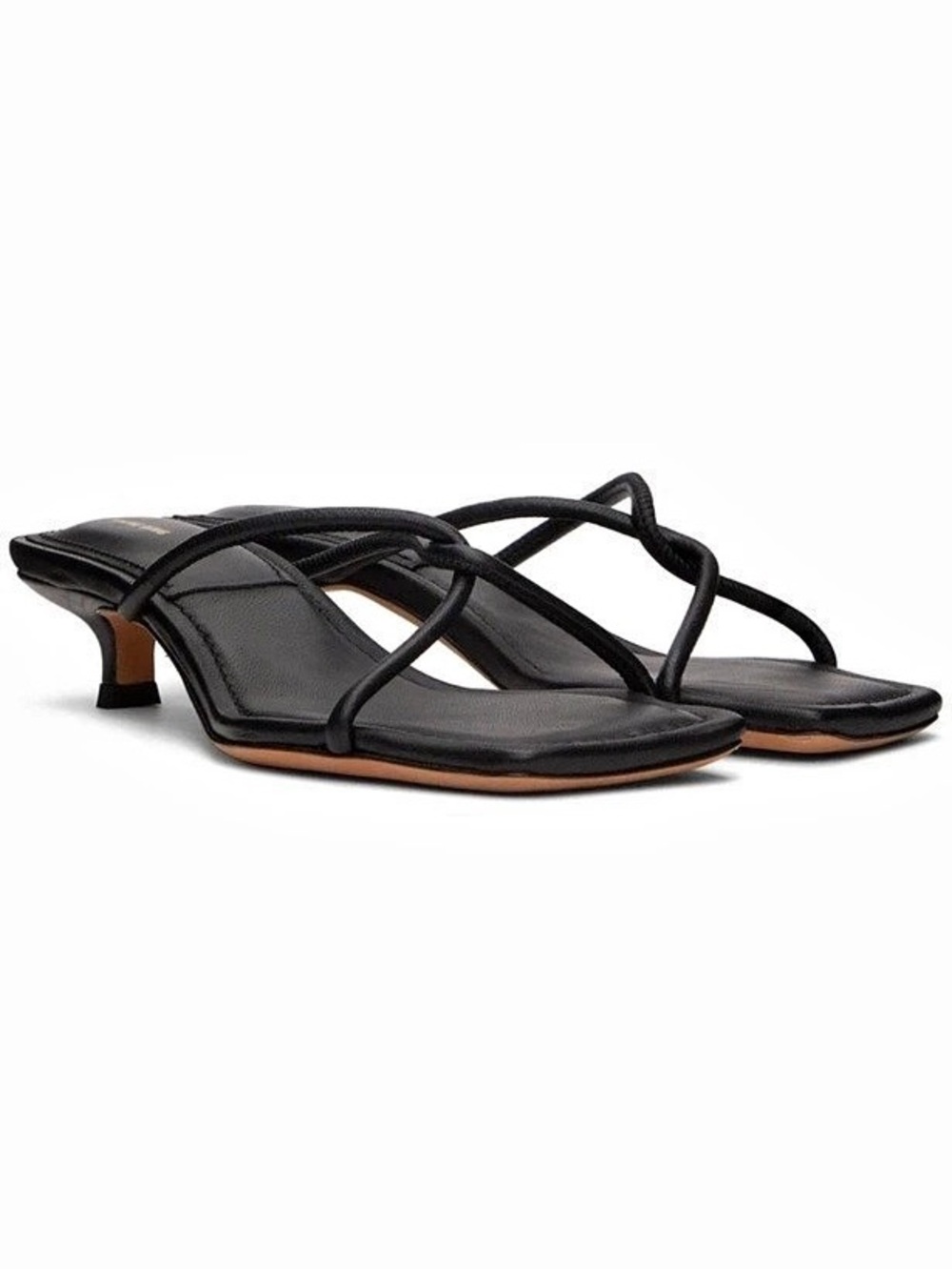 ANINE BING Black Suri Kitten Heels Sandals 36 6 5.5